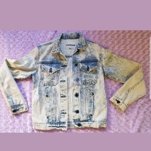 Carmar LF Distressed Acid Wash Denim Jean Jacket S
